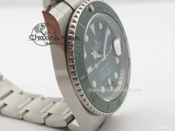 0417 TopPick Submariner 116610 LV Green Ceramic JF 1:1 Best Edition On SS Bracelet SA3135 V 3974